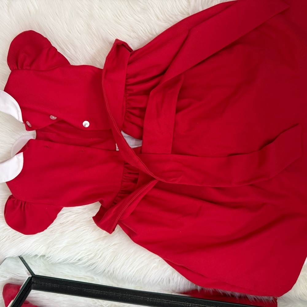 ANAVINI hand smocked dress with collar - Picture 7 of 10